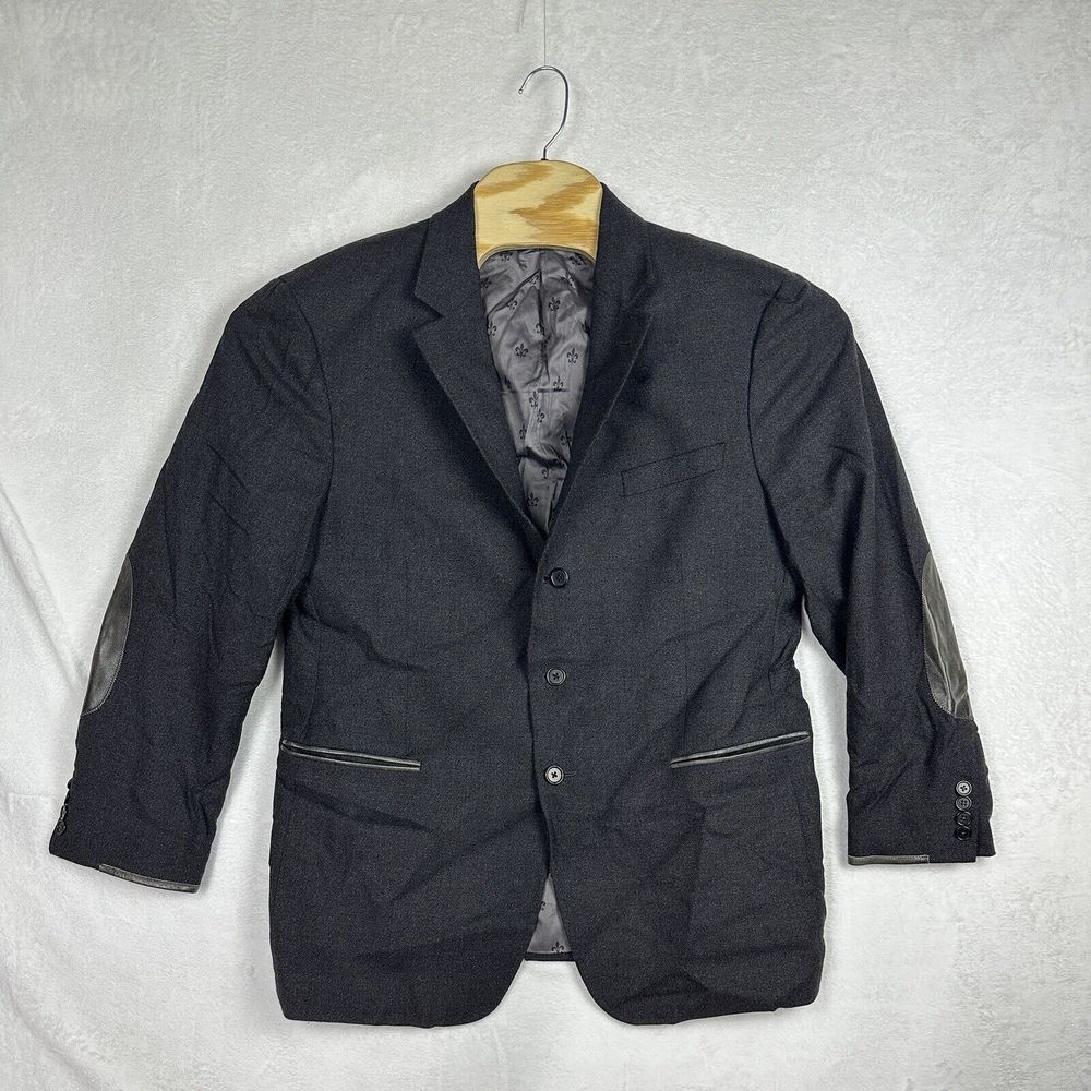 John Varvatos Black and Gray Sport Coats with Structured Shoulders
